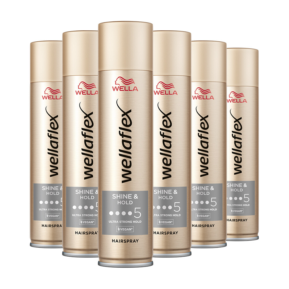 6x Wella Flex Haarspray Shine Ultra Strong 250 ml