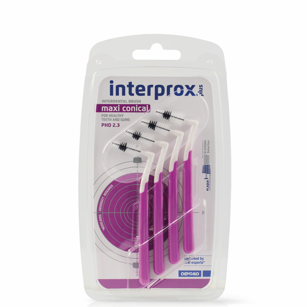 12x Interprox Interprox Plus Maxi Conical Paars PHD 2.3 4 stuks