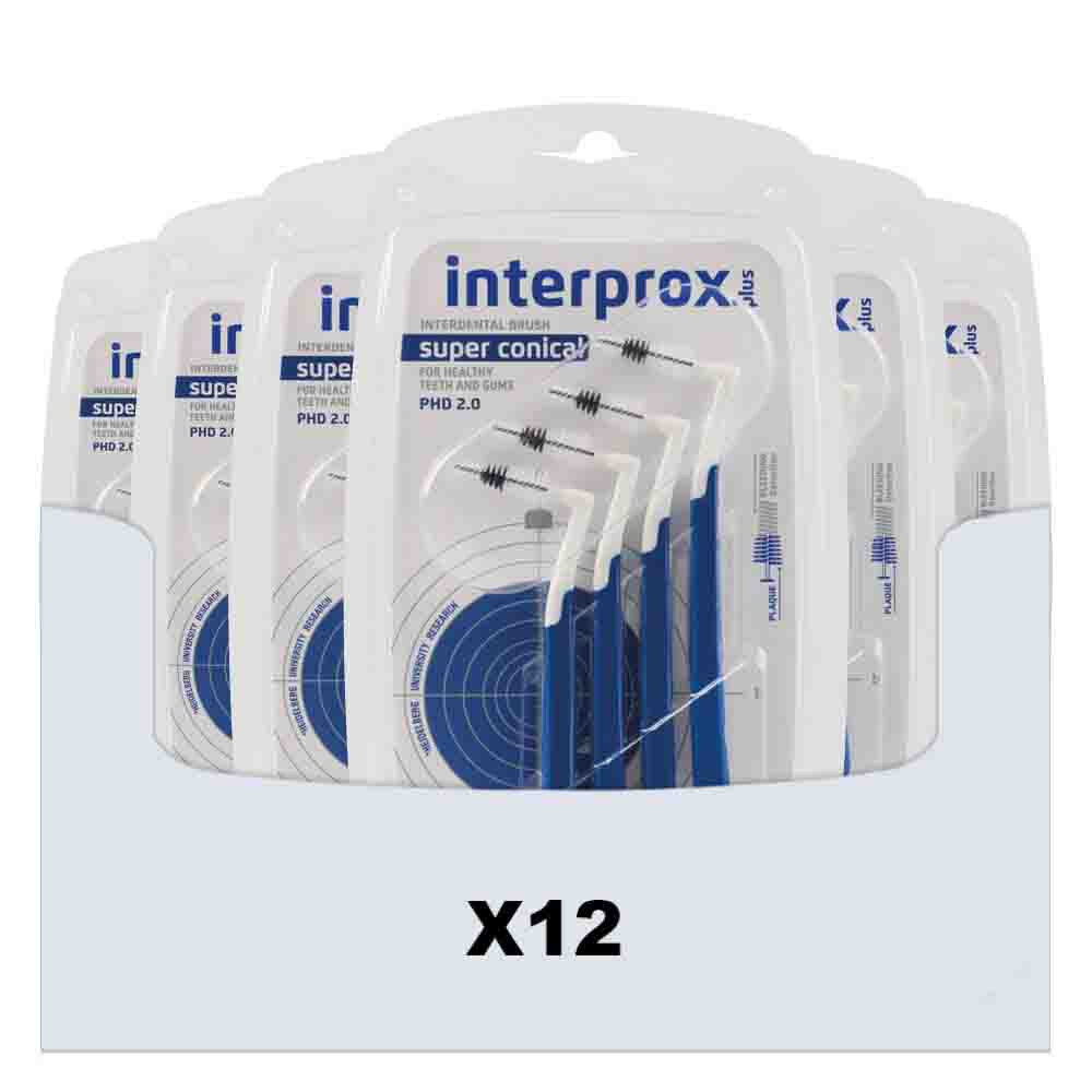 12x Interprox Ragers Plus Super Conical Donkerblauw PHD 2.0 4 stuks