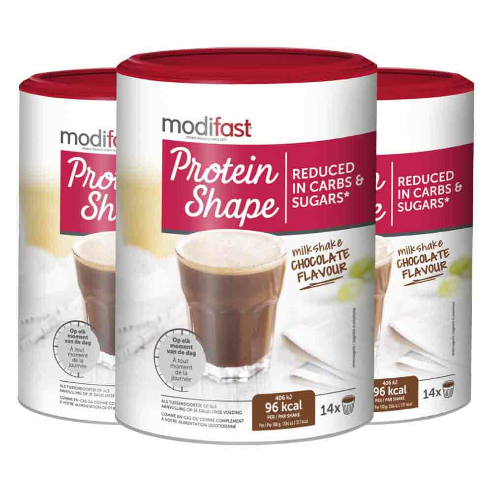 3x Modifast Protein Shape Milkshake Chocolade 420 gr