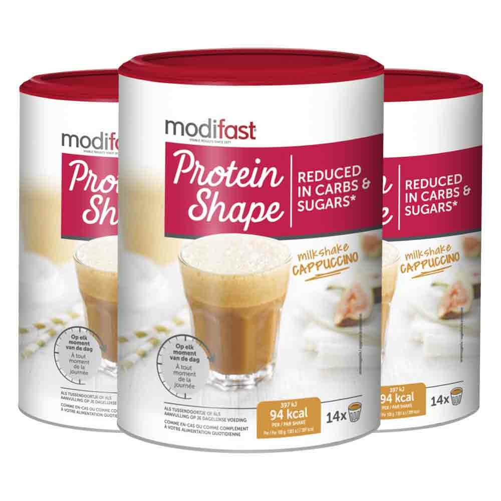 3x Modifast Protein Shape Milkshake Cappuccino 420 gr