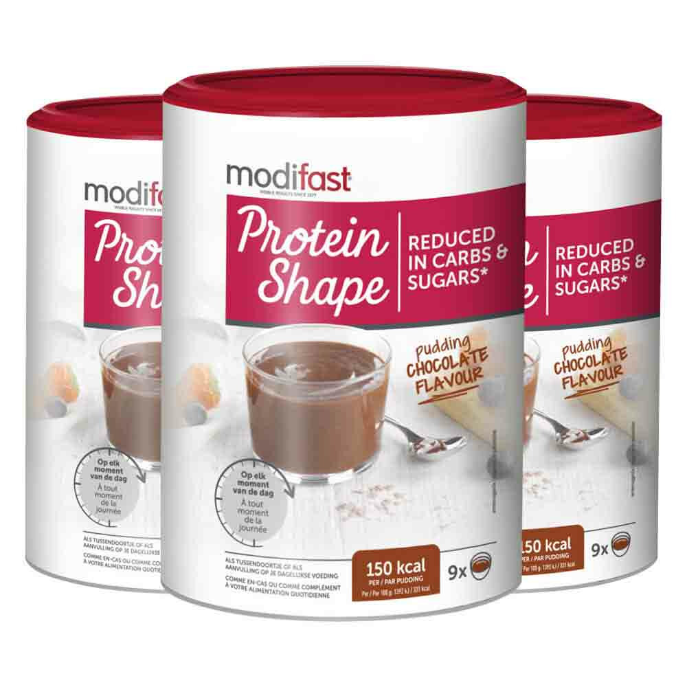 3x Modifast Protein Shape Pudding Chocolade 405 gr