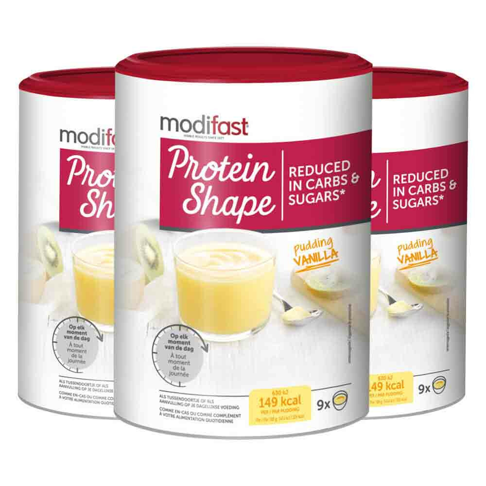 3x Modifast Protein Shape Pudding Vanille 405 gr