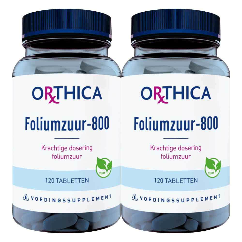 2x Orthica Foliumzuur-800 120 tabletten