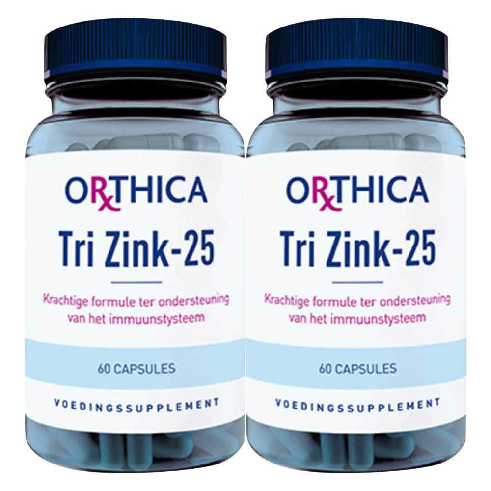 Gratis Verzending: 2x Orthica Tri Zink 25 60 capsules