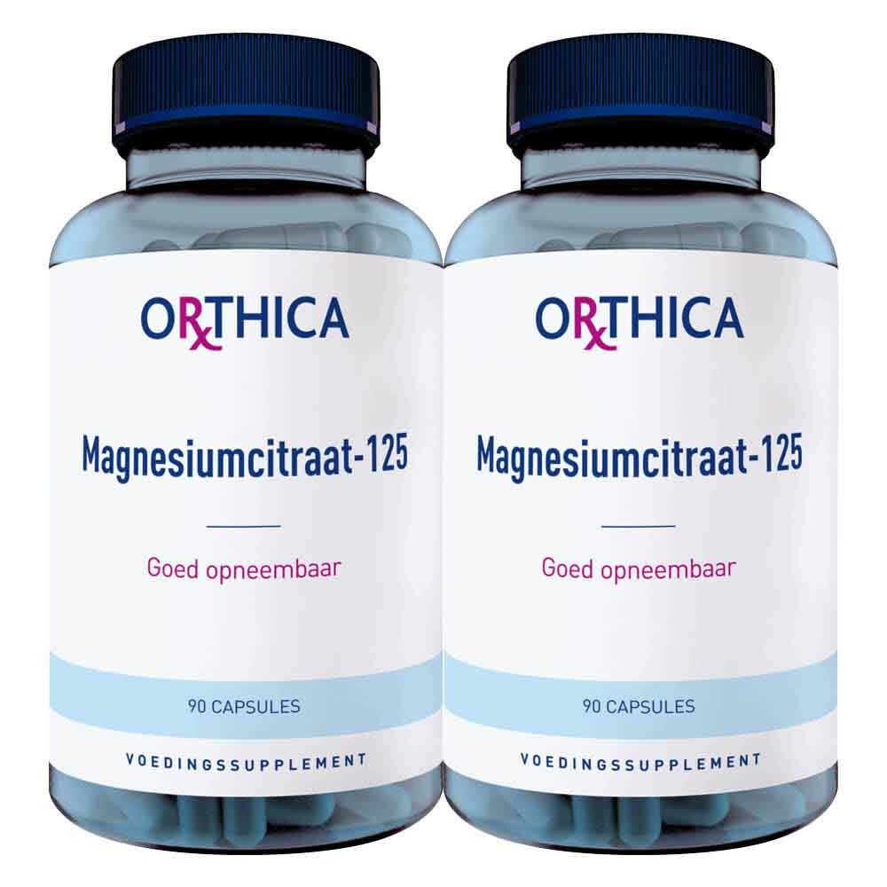 Gratis Verzending: 2x Orthica Magnesiumcitraat-125 90 capsules