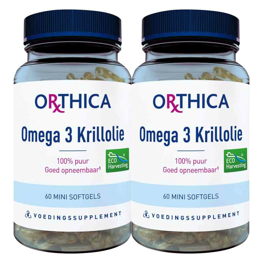 2x Orthica Omega-3 Krillolie 60 softgels