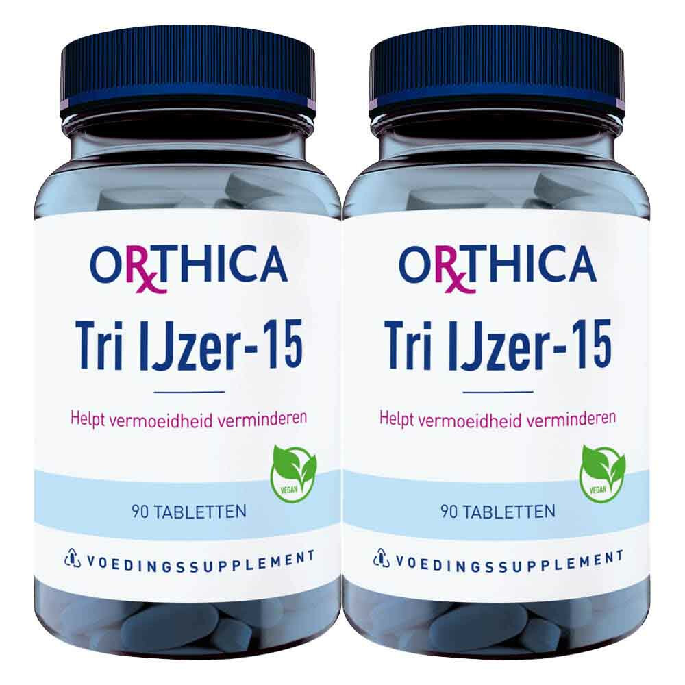 Gratis Verzending: 2x Orthica Tri IJzer-15 90 tabletten