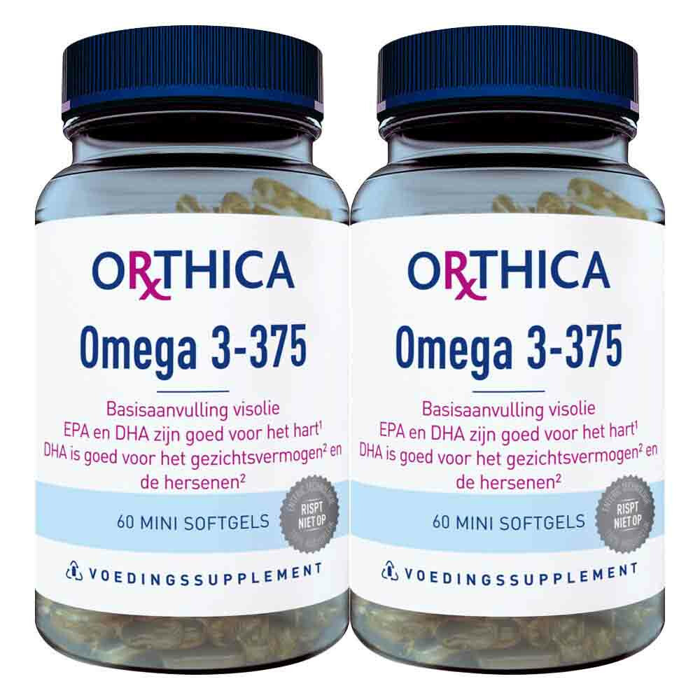 Gratis Verzending: 2x Orthica Omega 3-375 60 softgels
