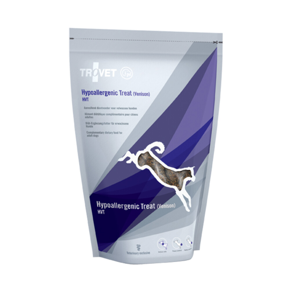 Trovet HVT Treat Hypoallergenic Hondensnacks Hert 250 gr