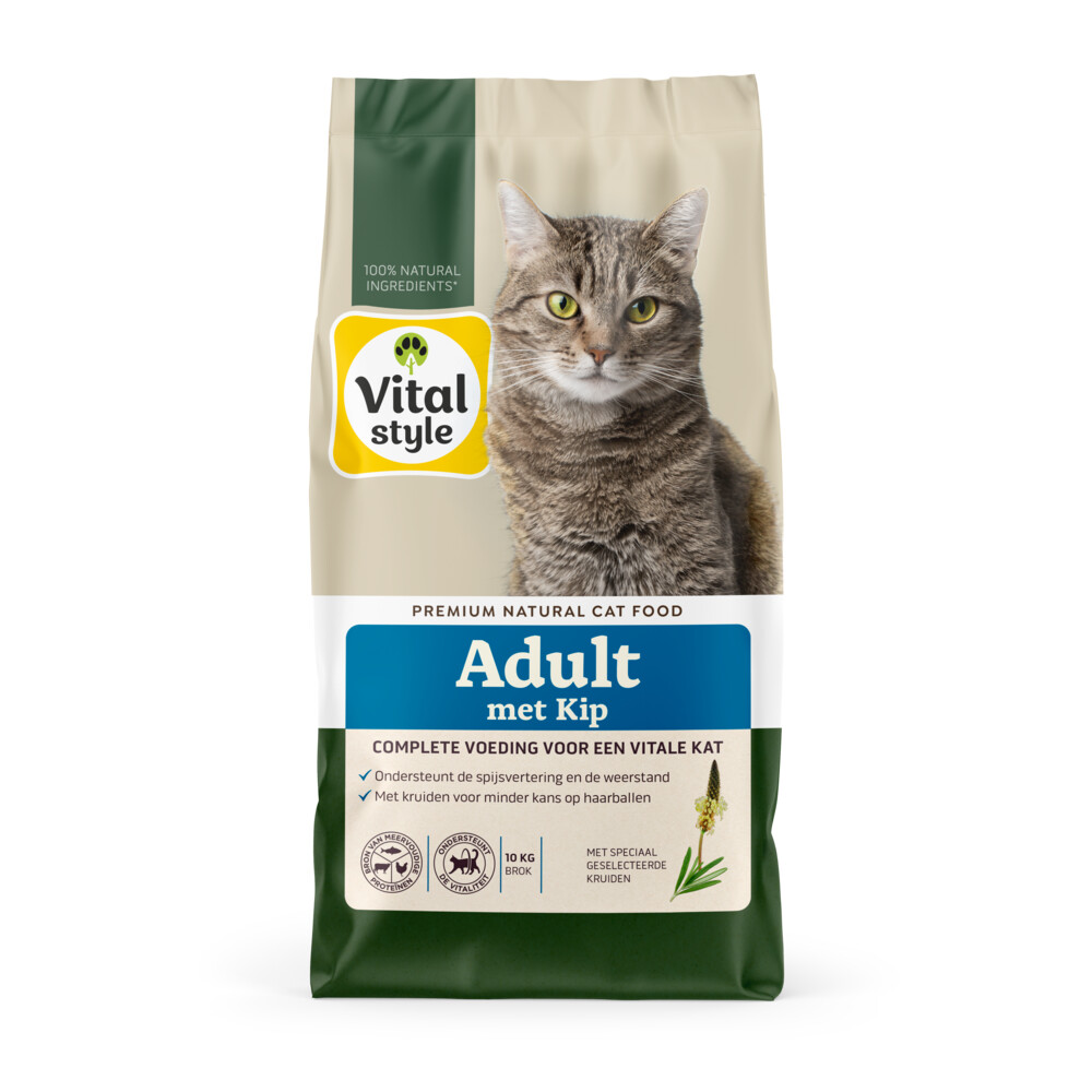 VITALstyle Adult Kip Kattenvoer 10 kg