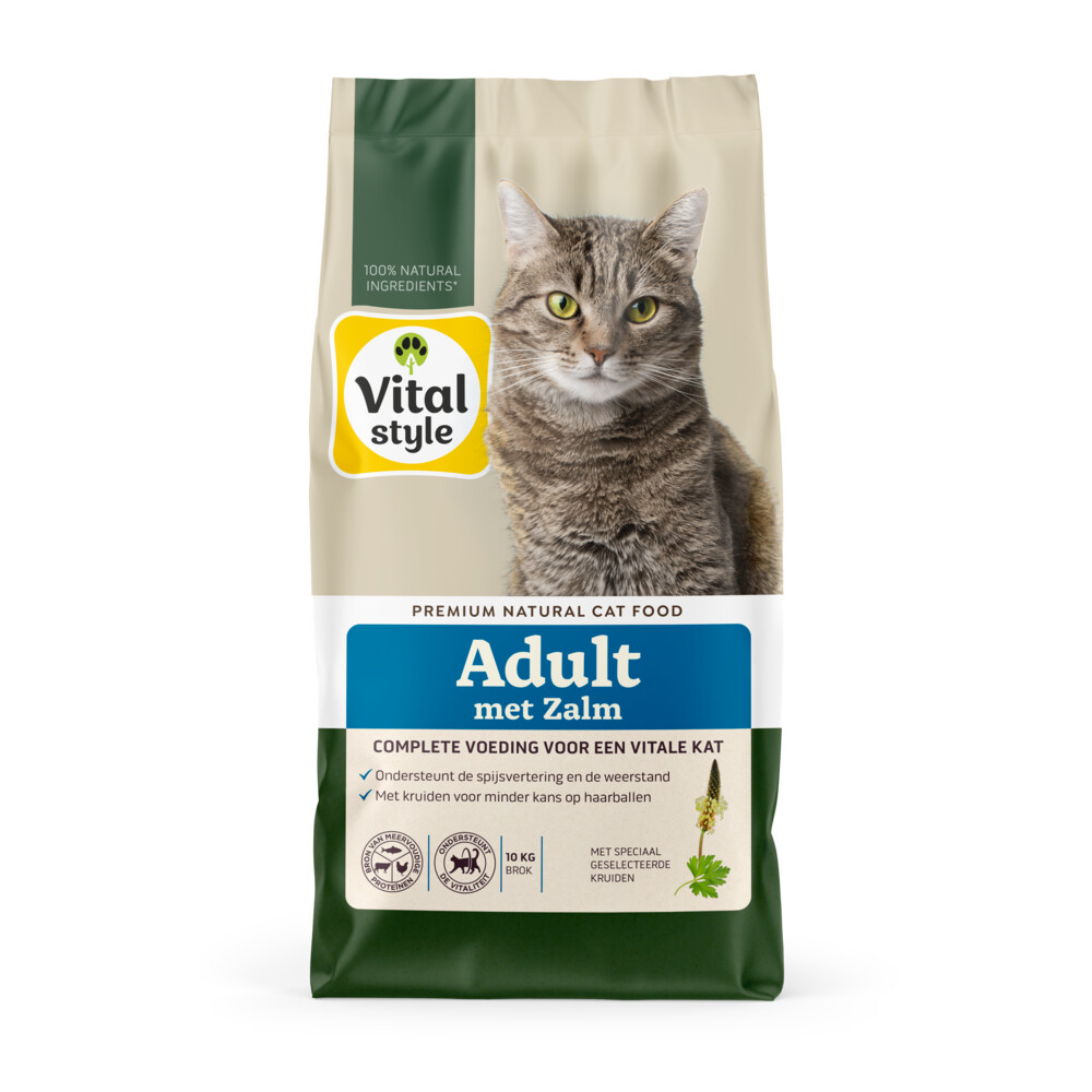 VITALstyle Adult Zalm Kattenvoer 10 kg