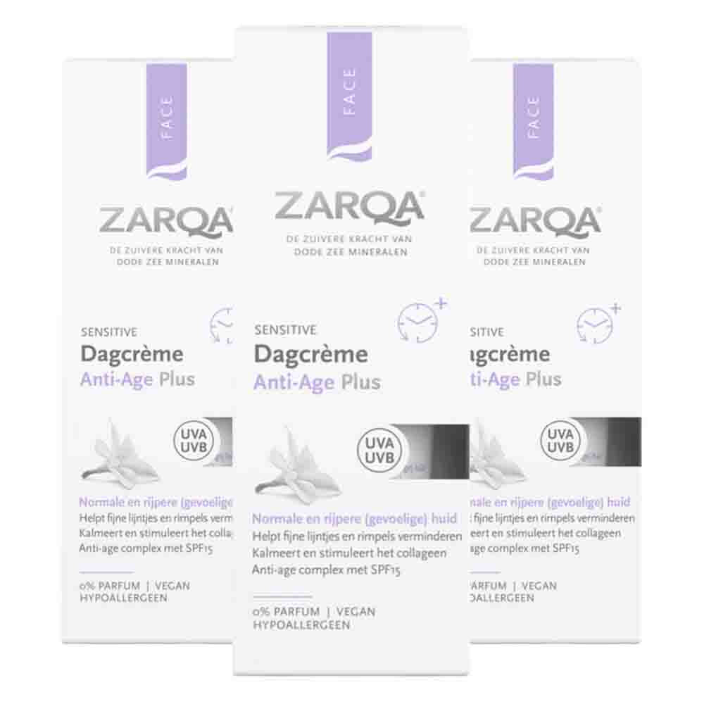 3x Zarqa Anti-Age Dagcrème Plus 50 ml