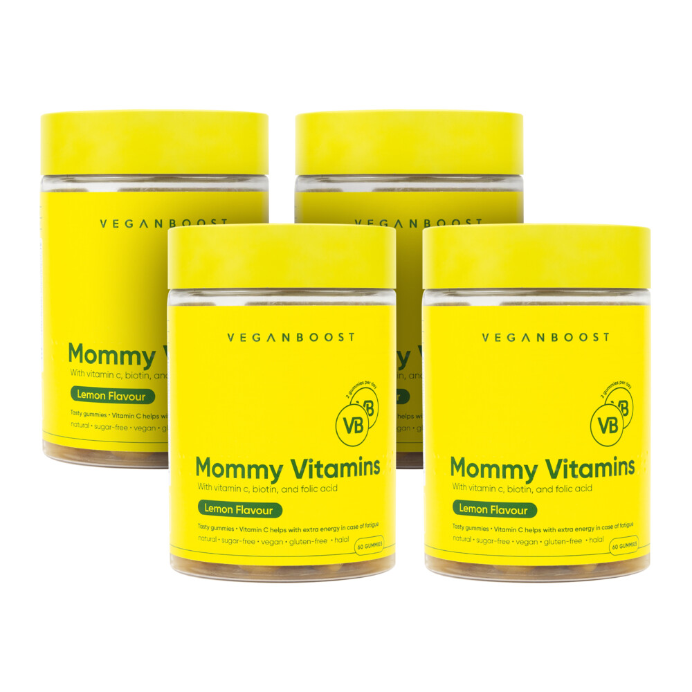 4x Veganboost Hair Vitamins Mommy Lemon 60 gummies