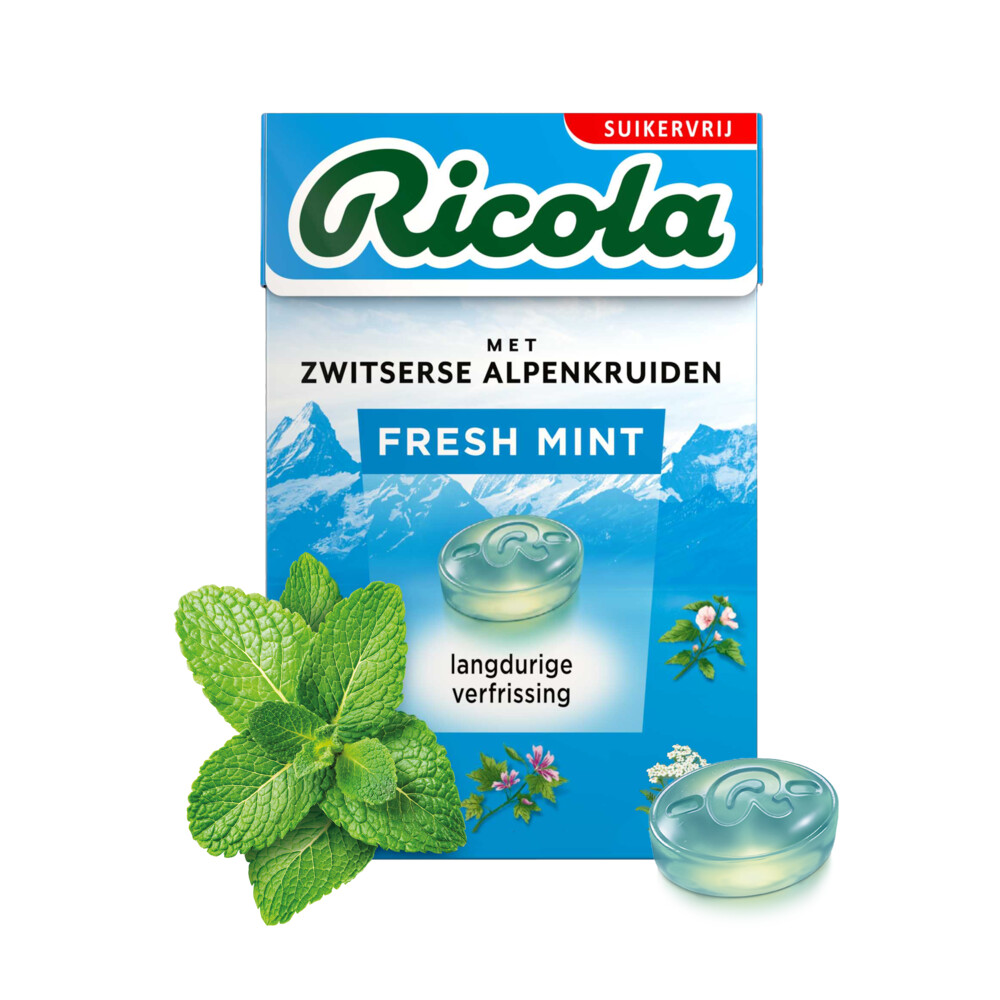 Ricola Fresh Mint Suikervrij Doosje 50 gr