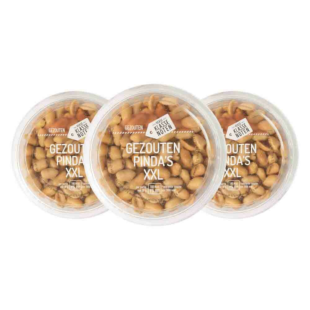 3x Verse Klassenoten Pinda's XXL Ongezouten 210 gr