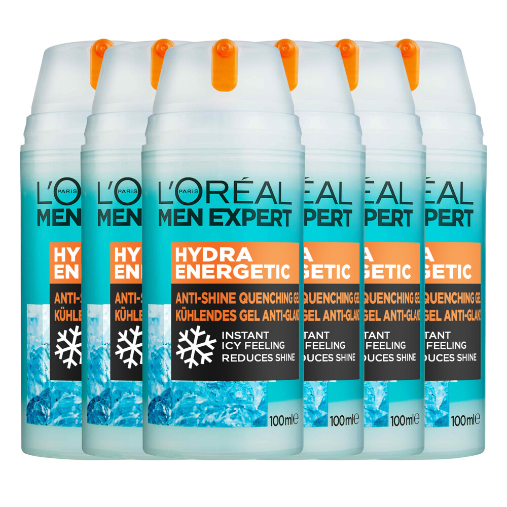 6x L'Oréal Men Expert Hydra Energetic Hydraterende Gel Dagcrème 100 ml