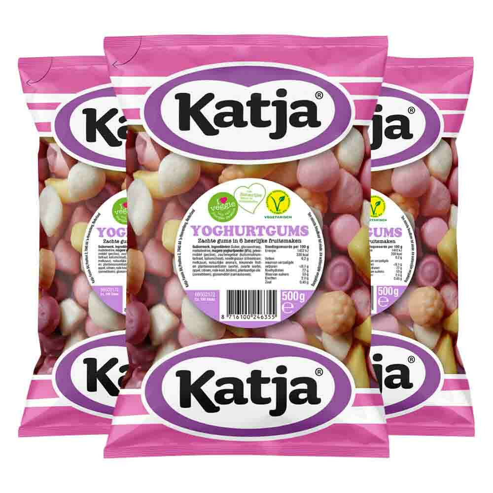 3x Katja Yoghurtgums 500 gr