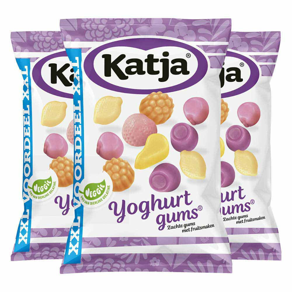 3x Katja Yoghurtgums XXL 410 gr