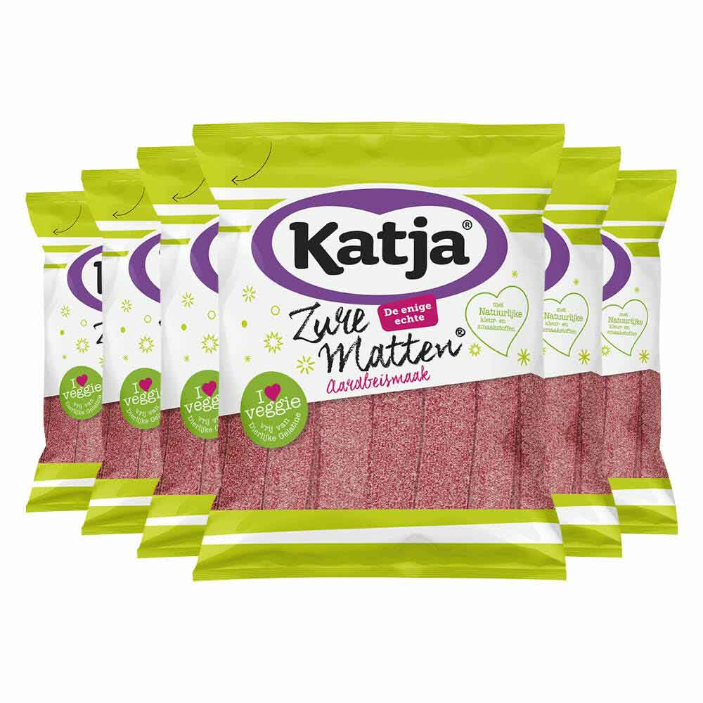 6x Katja Zure Matten Aardbei 125 gr