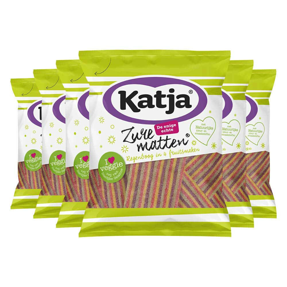 6x Katja Zure Matten Regenboog 125 gr