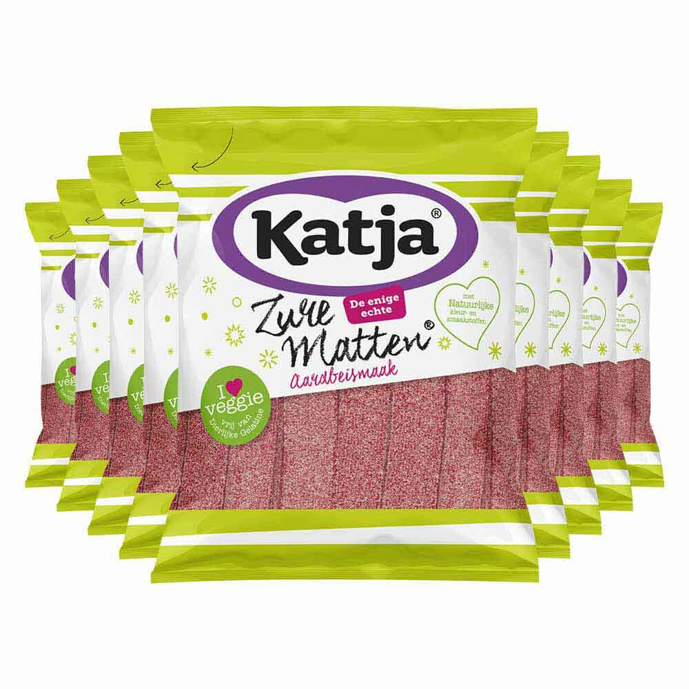 9x Katja Zure Matten Aardbei 125 gr