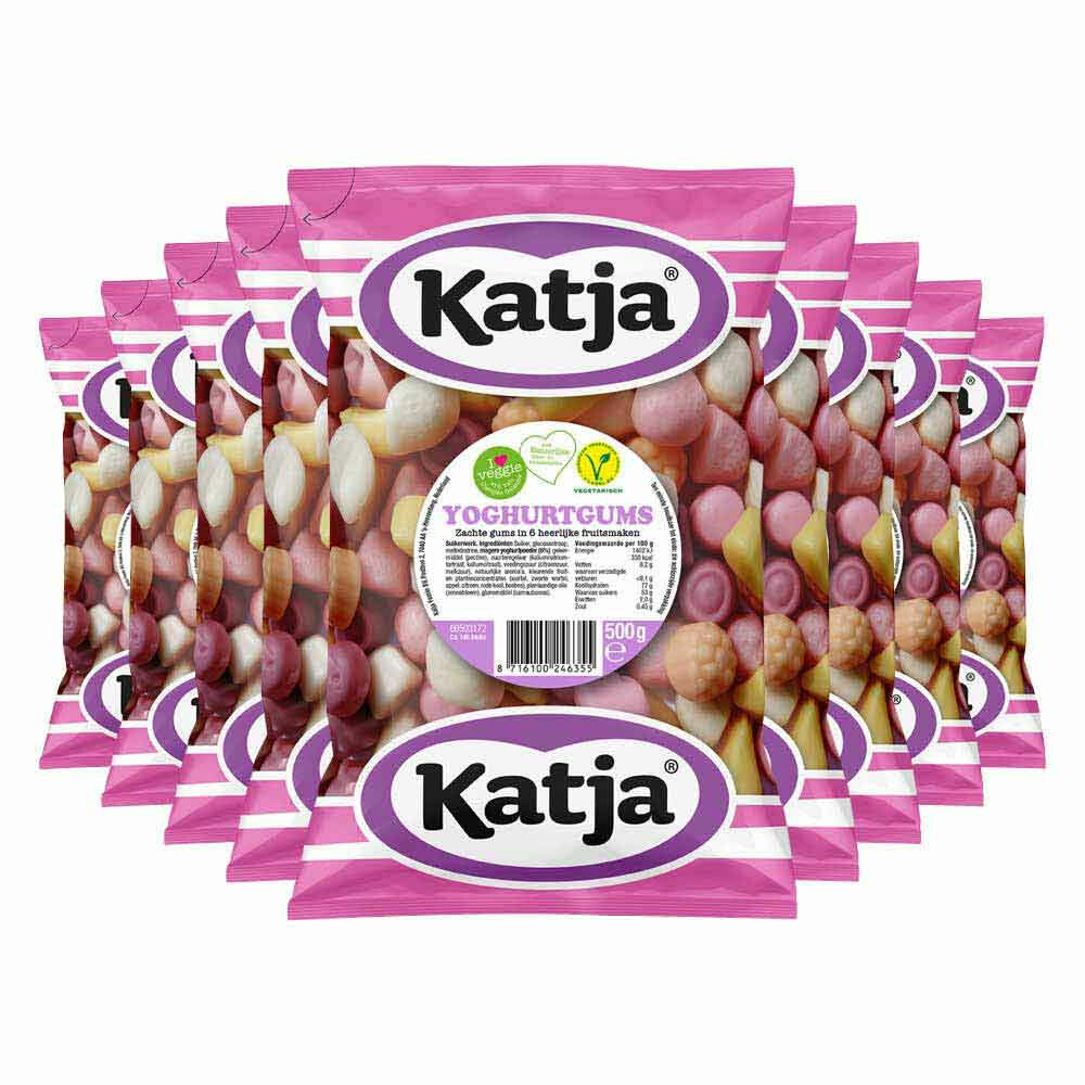 9x Katja Yoghurtgums 500 gr