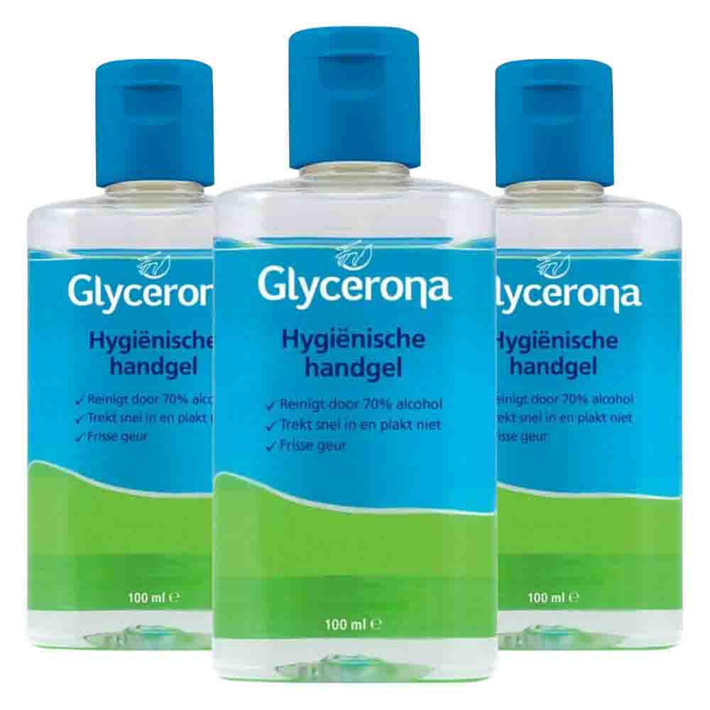 3x Glycerona Hygiënische Handgel Aloë Vera 100 ml
