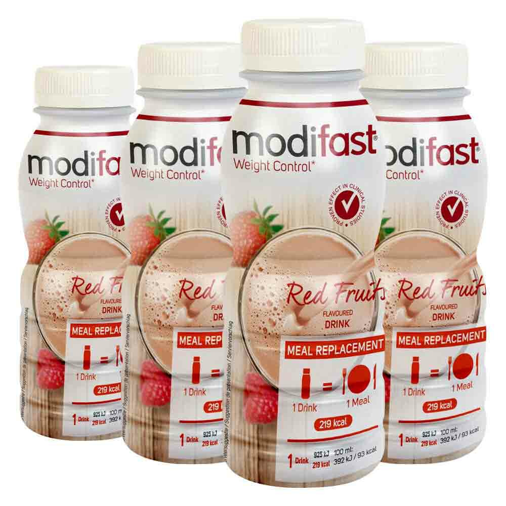 4x Modifast Drink Rood Fruit 236 ml