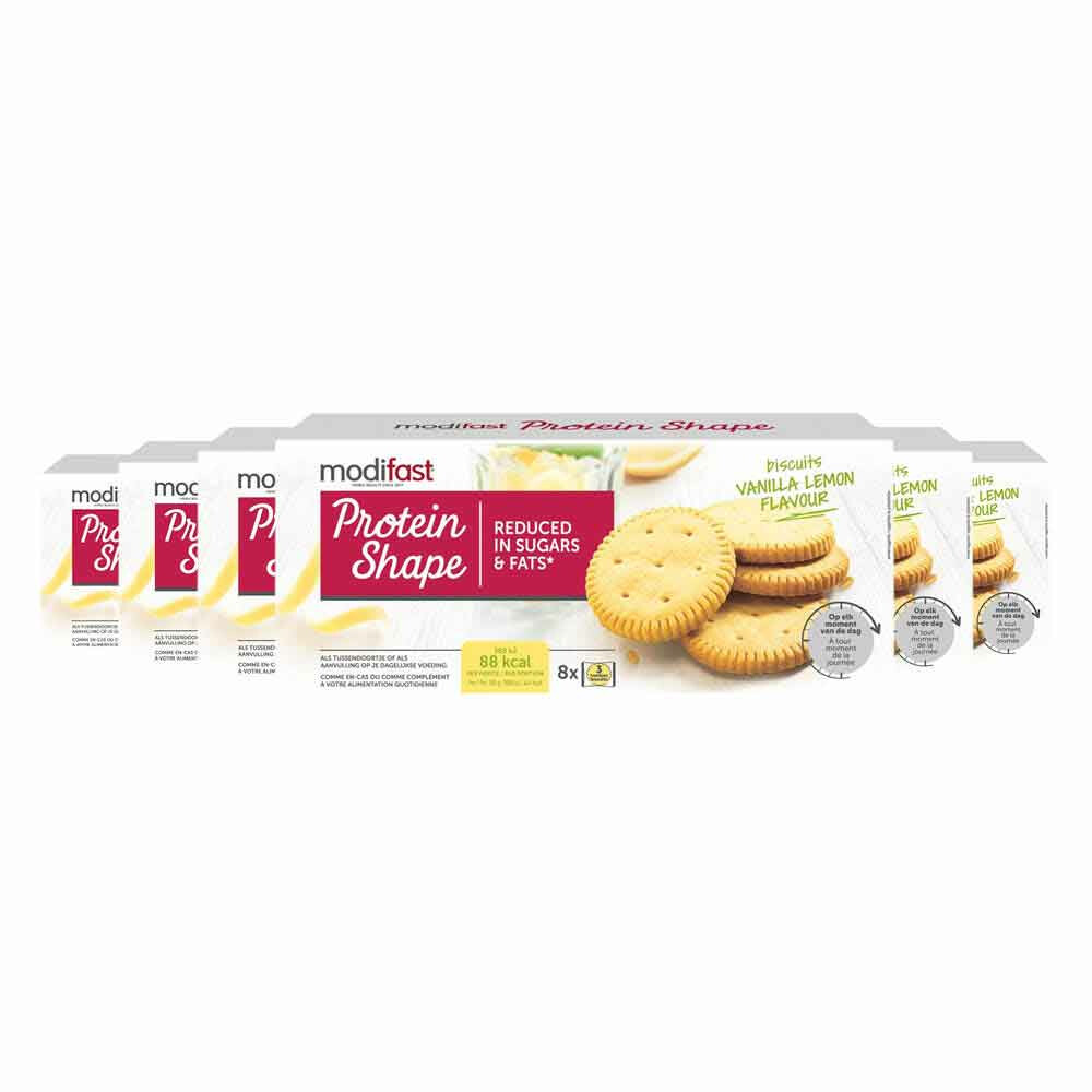 6x Modifast Koek Vanille Citroen 156 gr
