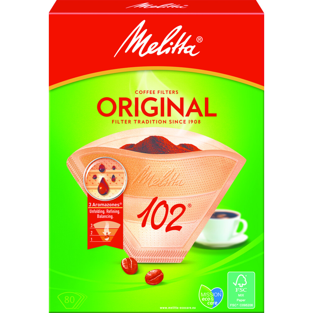 Melitta Filters 102 Bruin 80 stuks