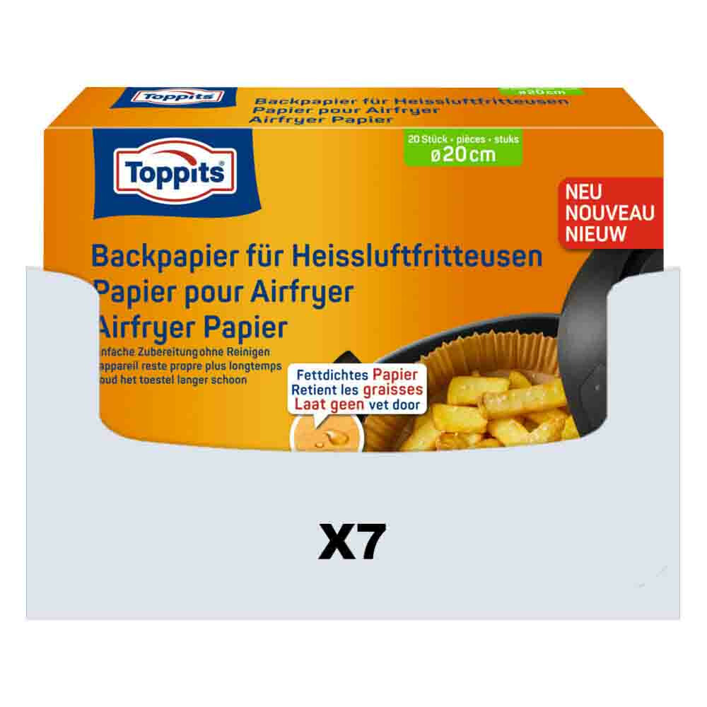 7x Toppits Airfryer Papier 20 cm 20 stuks