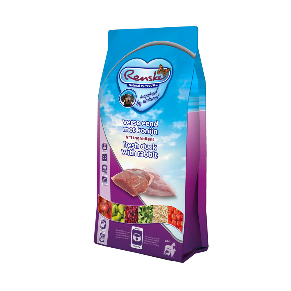 Renske Super Premium Adult Hondenvoer Eend&Konijn 6,5 kg