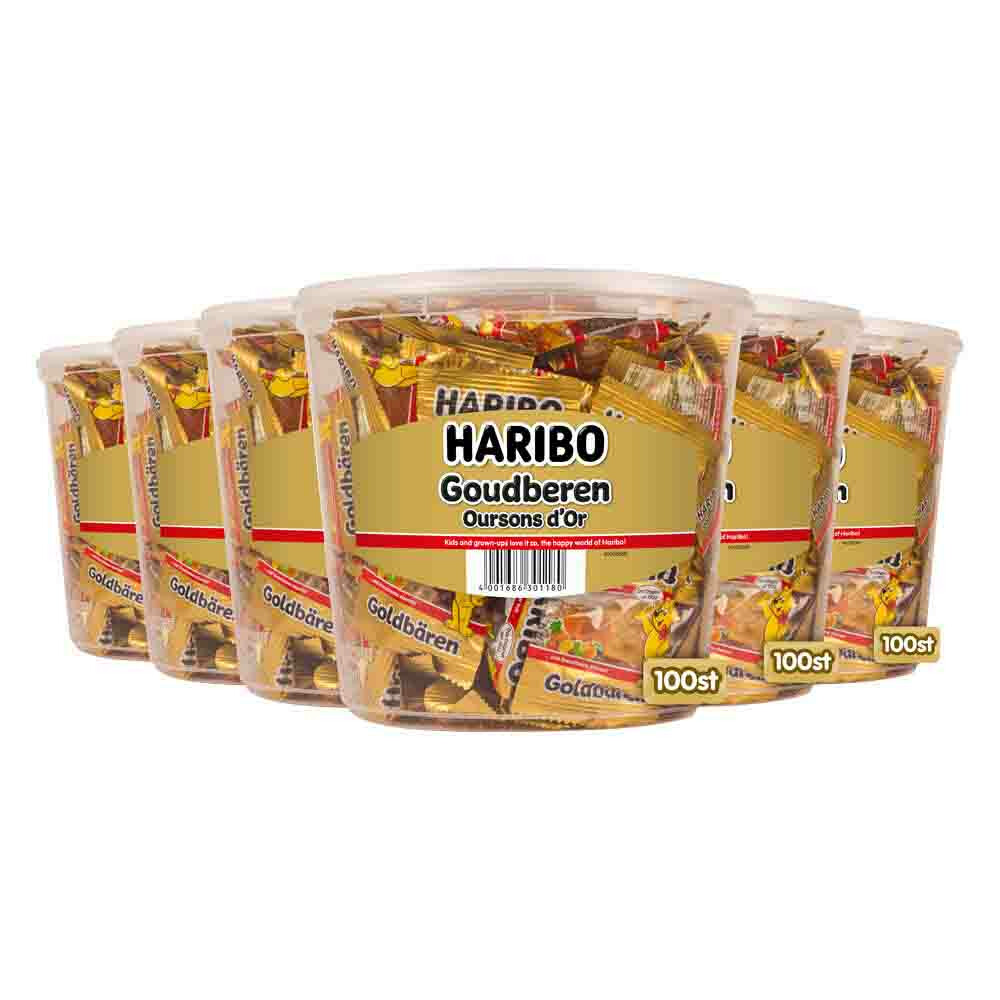 6x Haribo Silo Zakjes Goudbeertjes 100 stuks