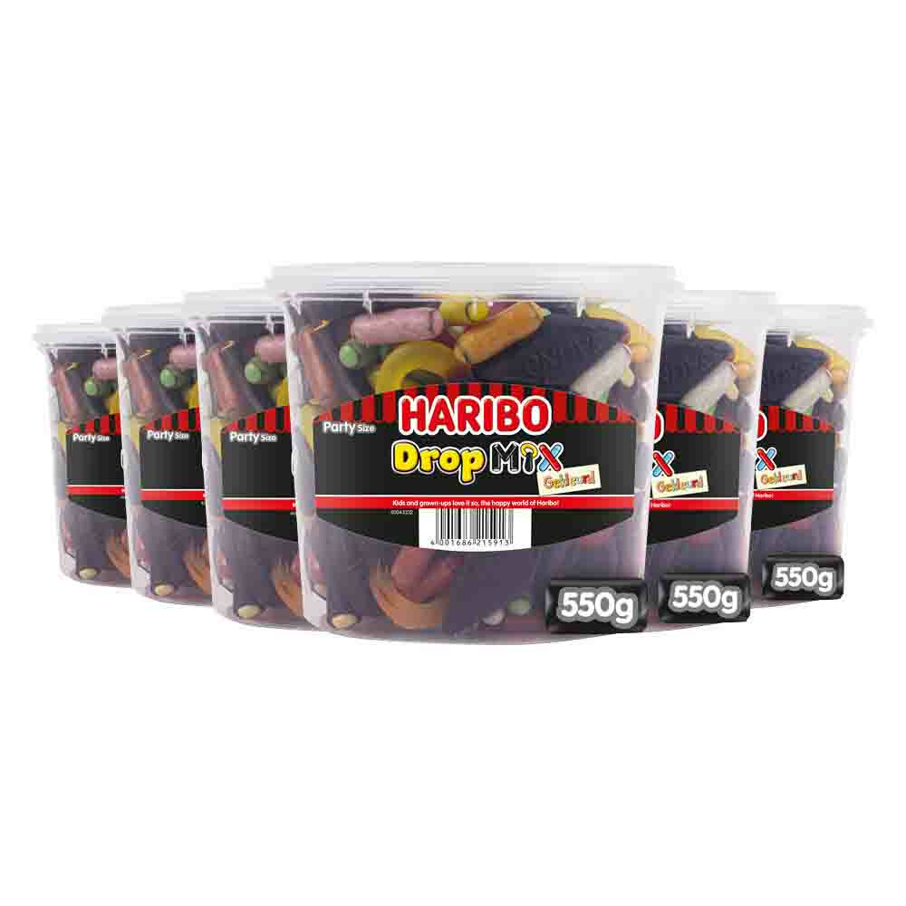 6x Haribo Dropmix Gekleurd Party 550 gr