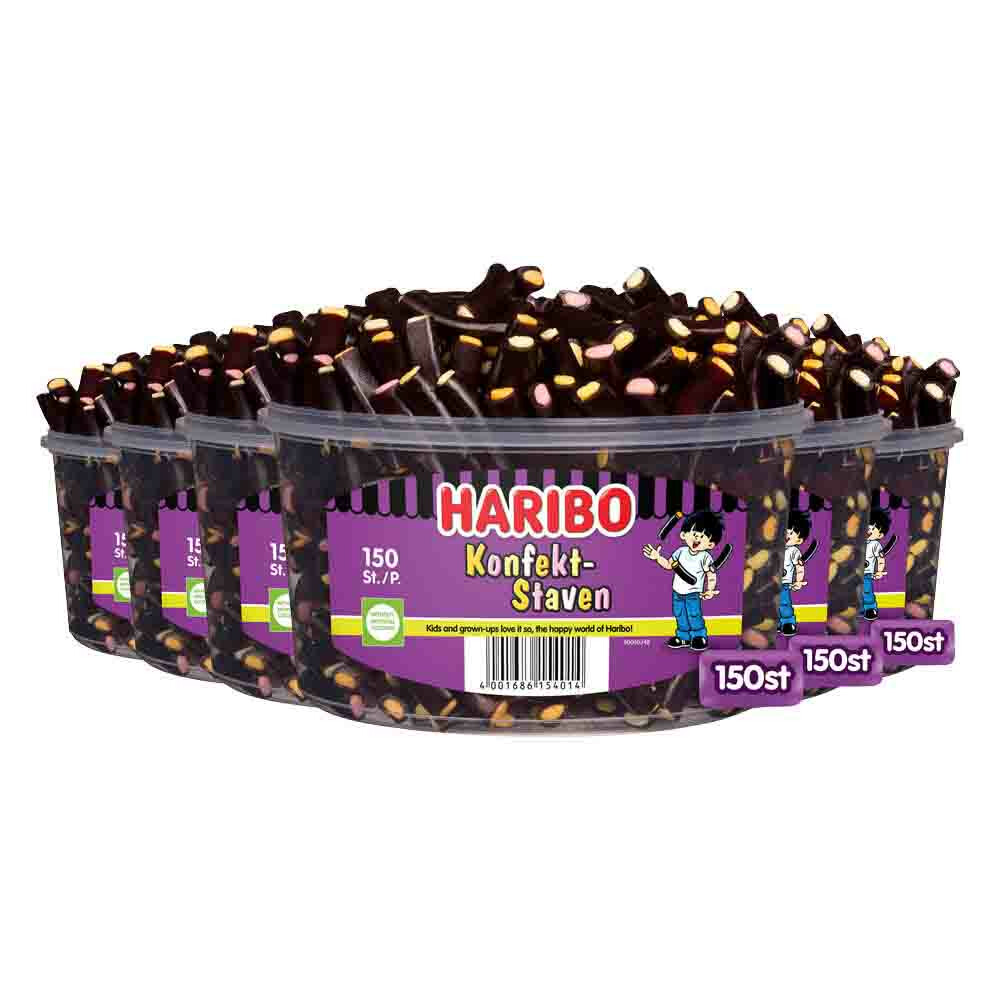 6x Haribo Konfektstaven 150 Stuks