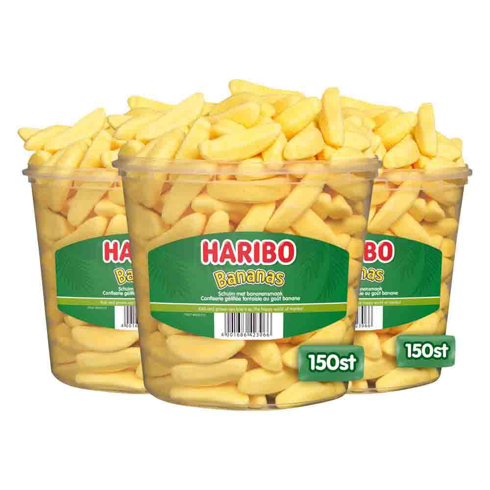 3x Haribo Bananen 150 stuks