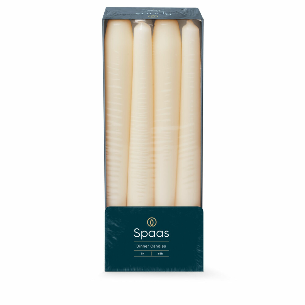 SPAAS Dinerkaarsen Ivoor 23/250 mm± 8 branduren 8 stuks