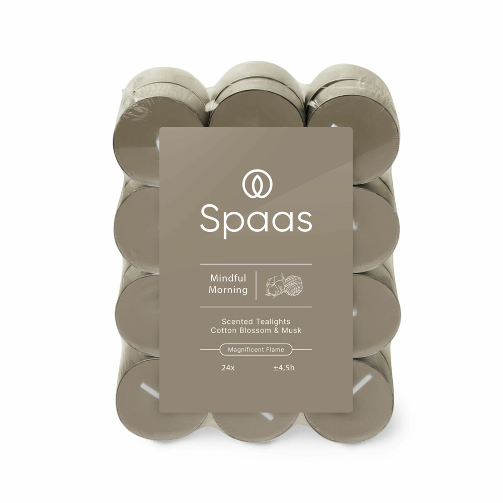 10x SPAAS Geurtheelichten Mindful Morning± 4,5 branduren 24 stuks