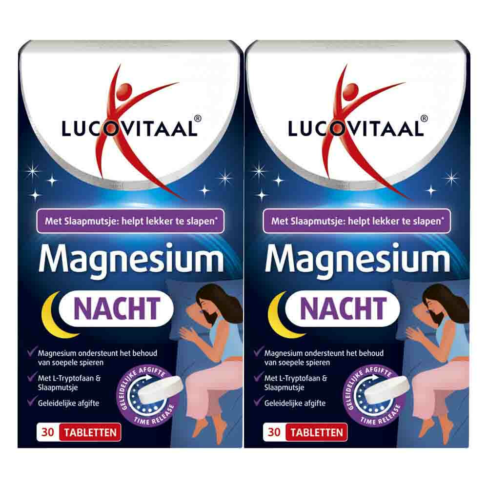 Gratis Verzending: 2x Lucovitaal Magnesium Nacht 30 tabletten