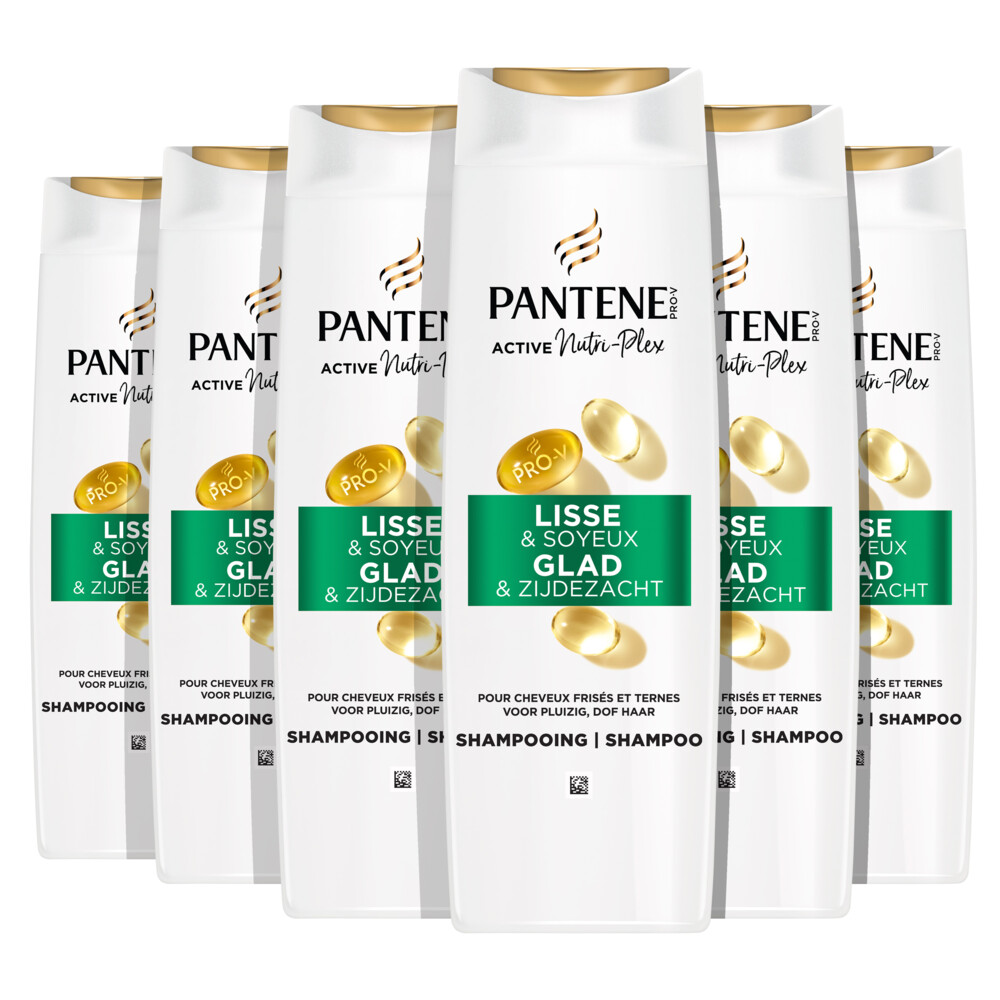 6x Pantene Shampoo Smooth&Sleek 250 ml