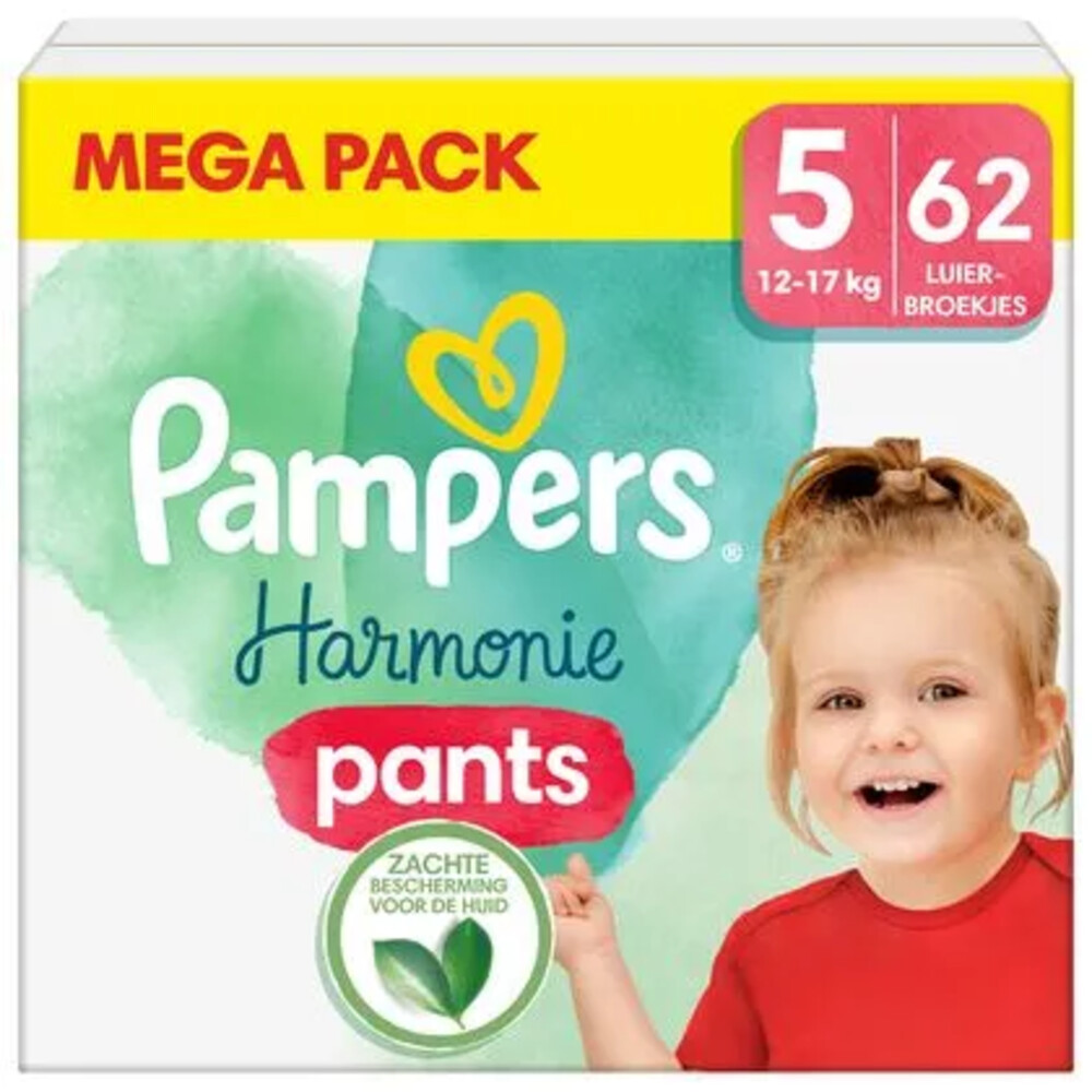 Pampers Harmonie Luierbroekjes Maat 5 (12-17 kg) 62 stuks