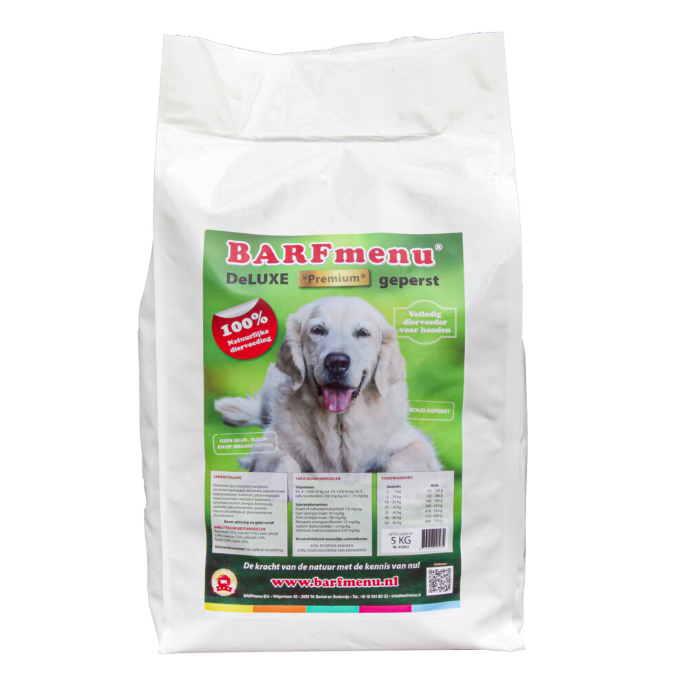 BARFmenu Hondvoer Deluxe Premium Geperst 5 kg