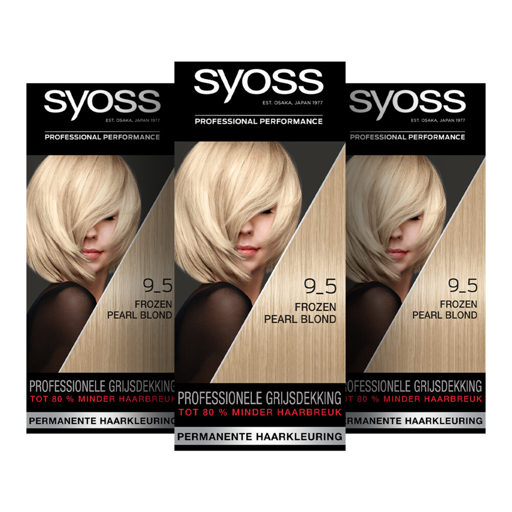 3x Syoss Baseline Haarverf 9-5 Frozen Pearl