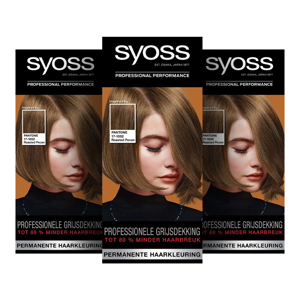 3x Syoss Pantone Haarverf 6-66 Roast Pecan