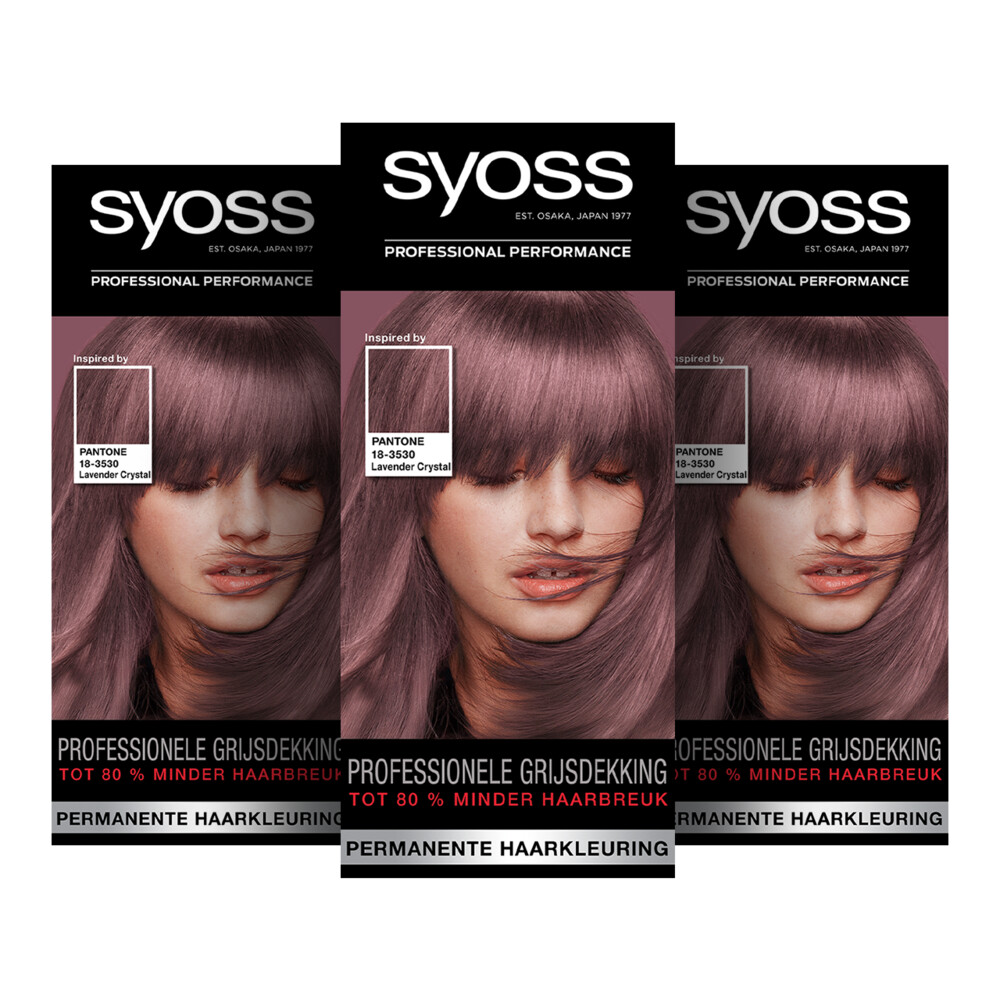 3x Syoss Pantone Haarverf 8-23 Lavender Crystal