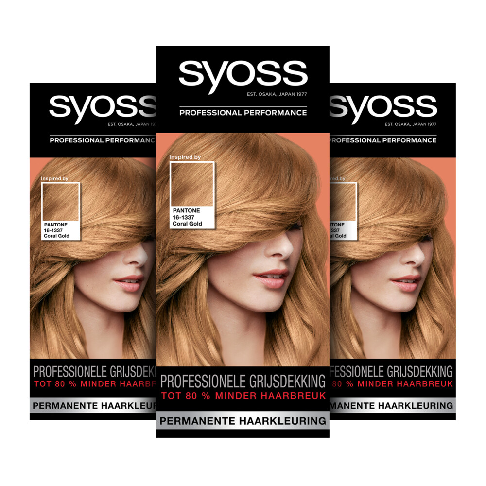 3x Syoss Pantone Haarverf 9-67 Coral Gold