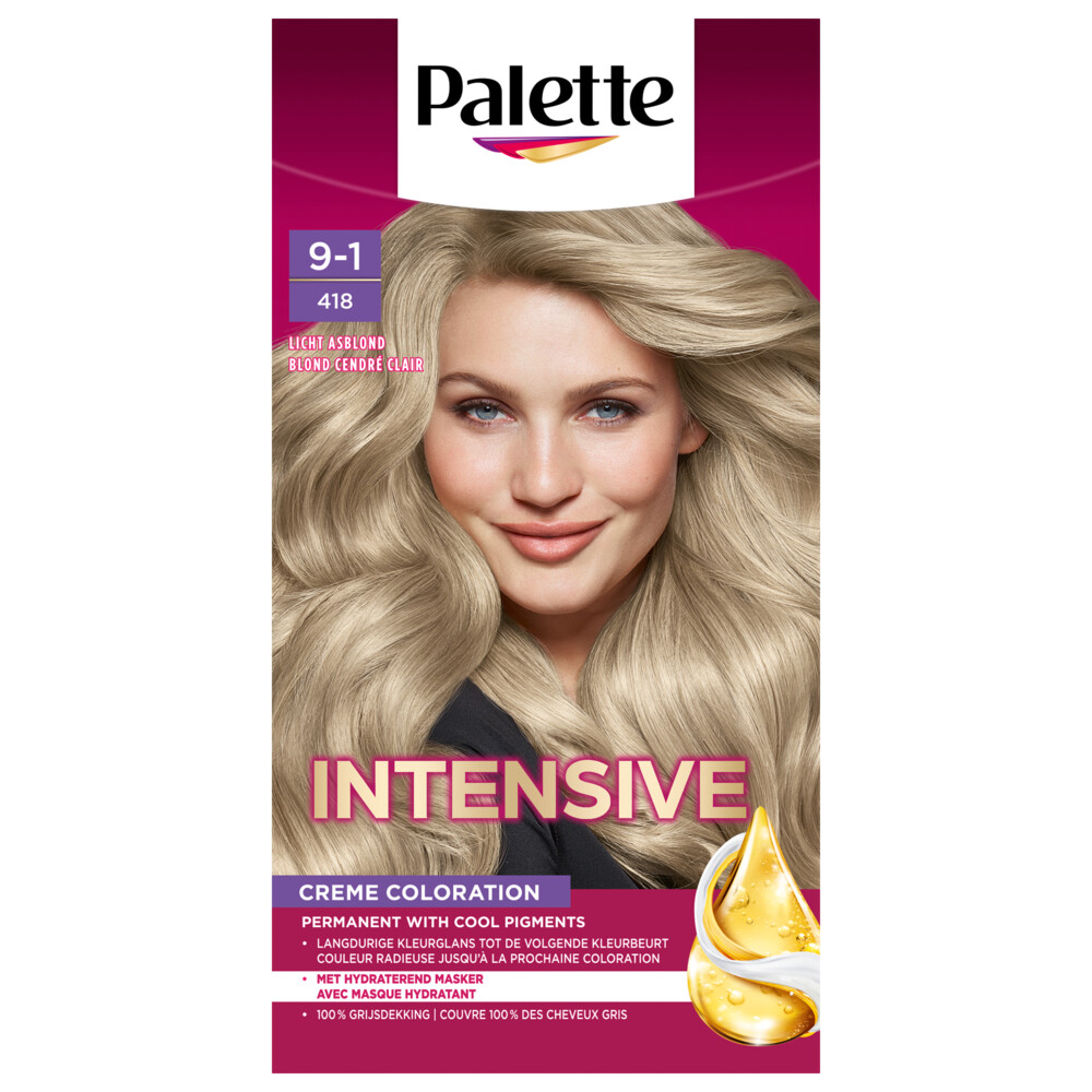 Poly Palette Intensive Creme Haarkleuring 418 Licht Asblond Blond