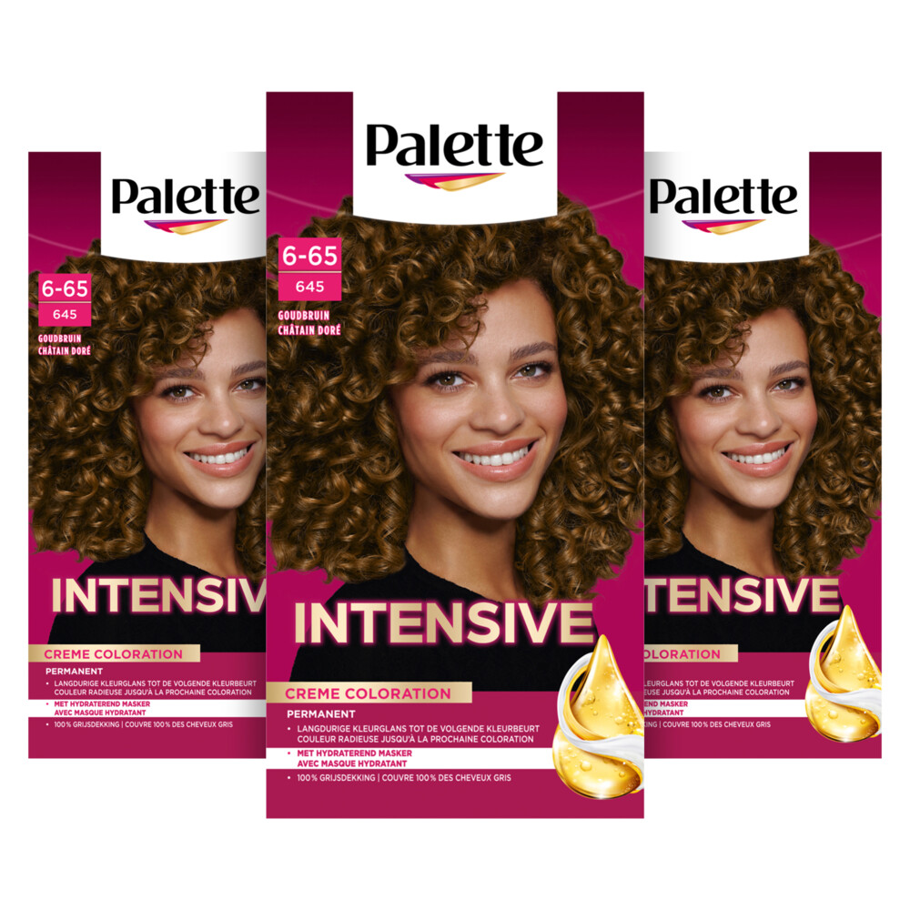 3x Poly Palette Intensive Creme Haarkleuring 660 Goudbruin