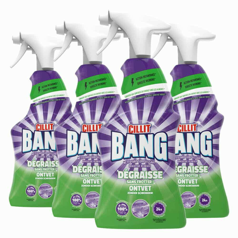 4x Cillit Bang Power Cleaner Schoonmaakspray Universal Ontvetter 750 ml